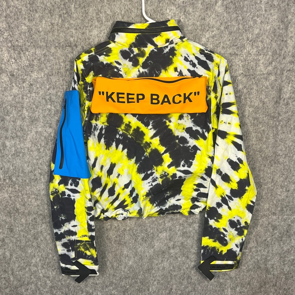 Nike x Off-White Women Tie Dye Jacket Yellow Black CK4808-702 Medium NEW
